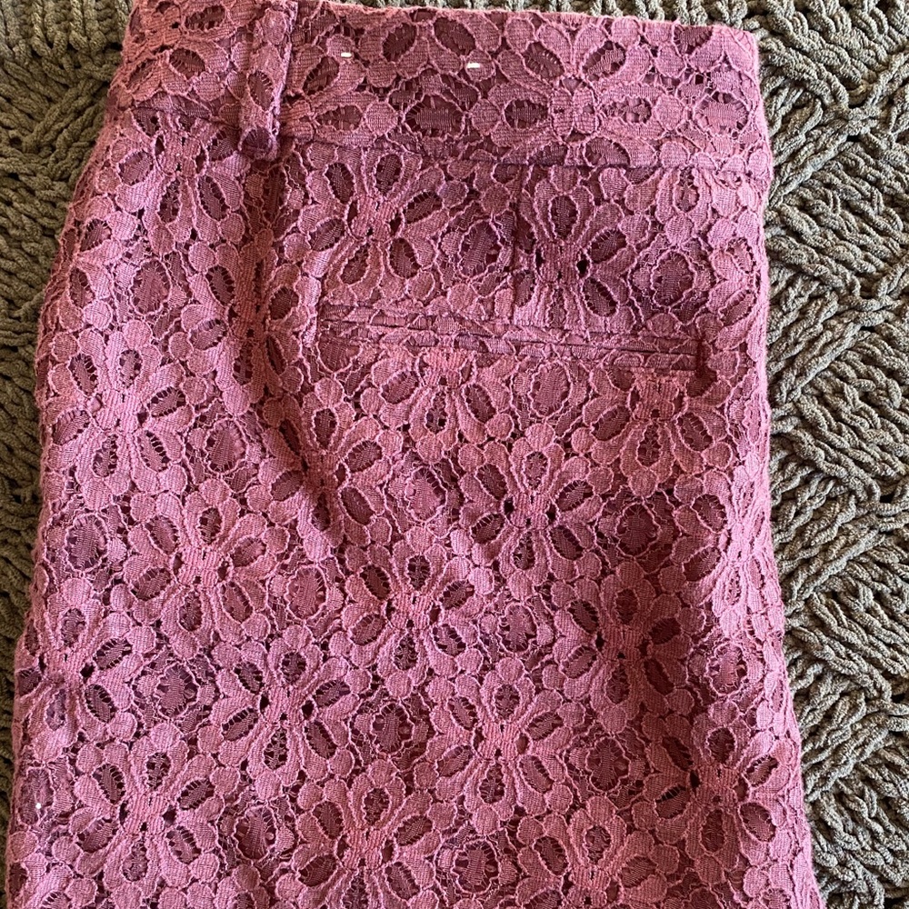Maroon lace shorts
